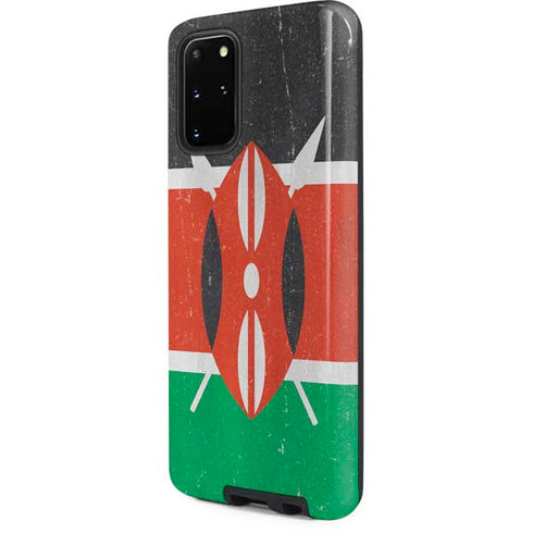 Kenya Flag Distressed Galaxy S20 Plus Pro Case